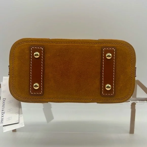 Dooney & Bourke Suede Mini Domed Crossbody Honey - Picture 7 of 15